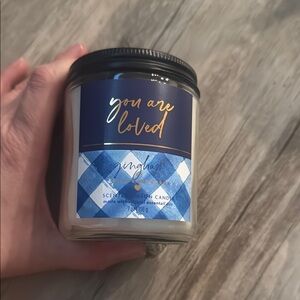 Bath and Body Works You Are Loved Scented Gingham Candle